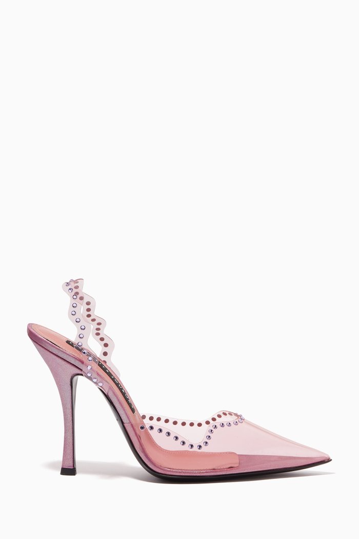 

Jerry Waves 110 Crystal-embellished Pumps in PVC, Pink