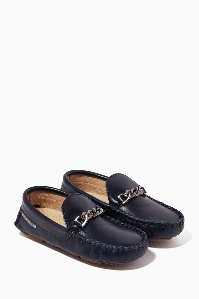 

Chain Loafers in Leather, Blue