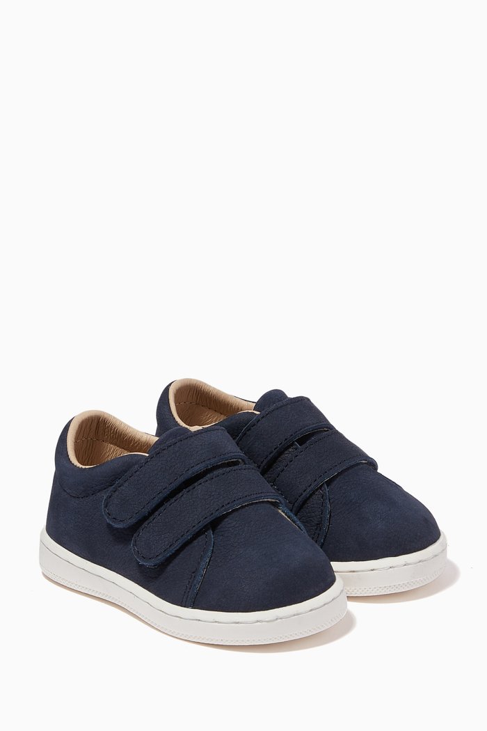 

Double Strap Sneakers in Suede Leather, Blue