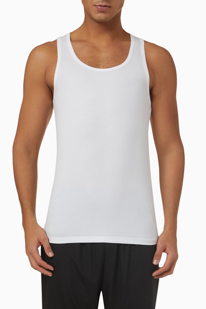 

Superior Tank Top in Cotton, White