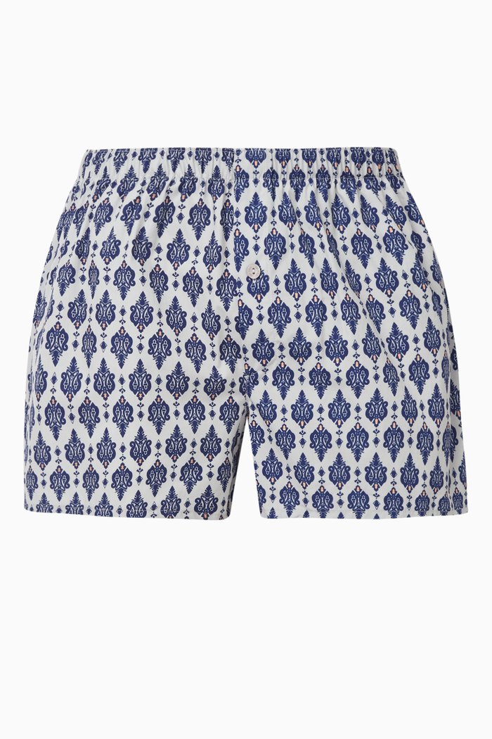 

Woven Boxers in Cotton, Blue
