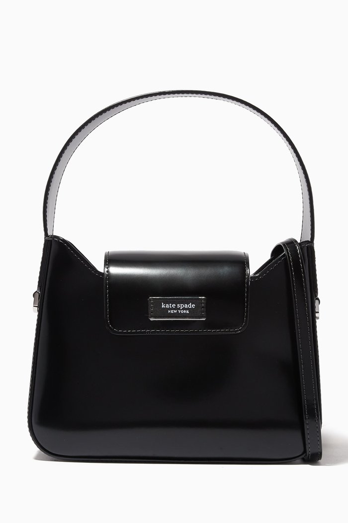 

Mini Sam Icon Hobo Bag in Spazzolato Leather, Black