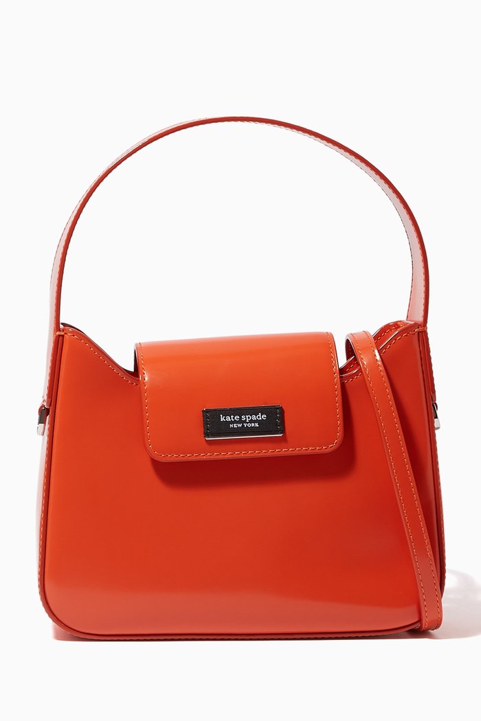 

Mini Sam Icon Hobo Bag in Spazzolato Leather, Orange