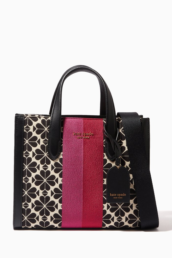 

Small Spade Flower Manhattan Tote in Jacquard, Multicolour
