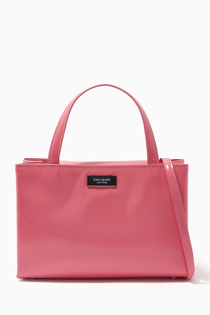 

Small Sam Icon Tote Bag in Spazzolato Leather, Pink