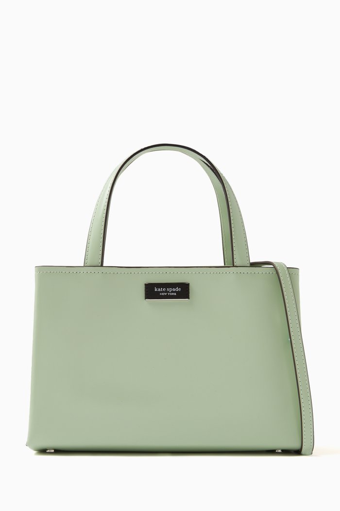 

Small Sam Icon Tote Bag in Spazzolato Leather, Green