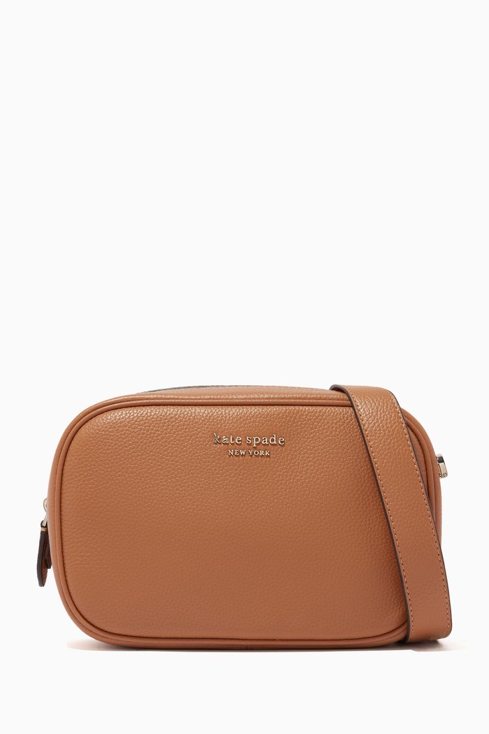 

Astrid Camera Bag in Pebbled Calf Leather, Brown