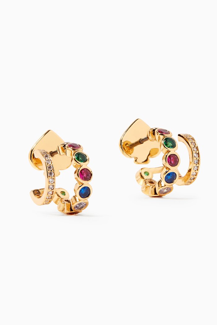 

Dazzle Double Hoops in Metal, Multicolour