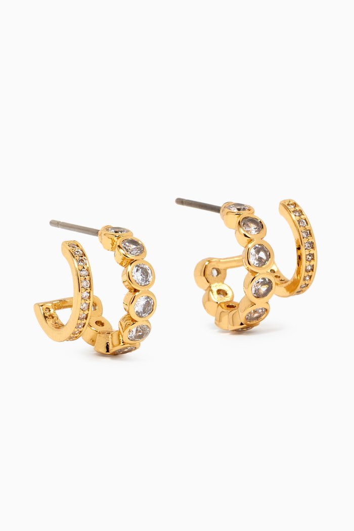 

Dazzle Double Hoops in Metal, Neutral