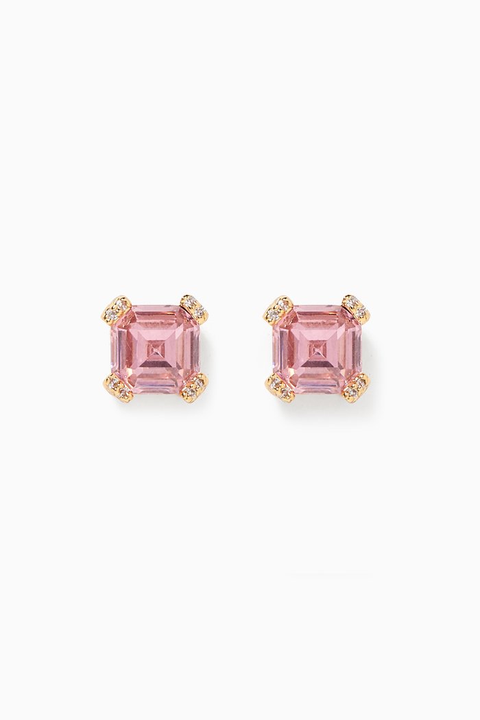 

Dazzle Stud Earrings in Metal, Pink