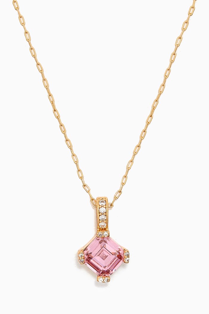

Dazzle Mini Pendant Necklace in Metal, Pink