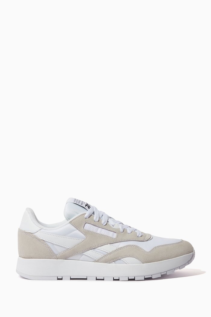 x Maison Margiela Project 0 CL Sneakers in Suede & Nylon, White