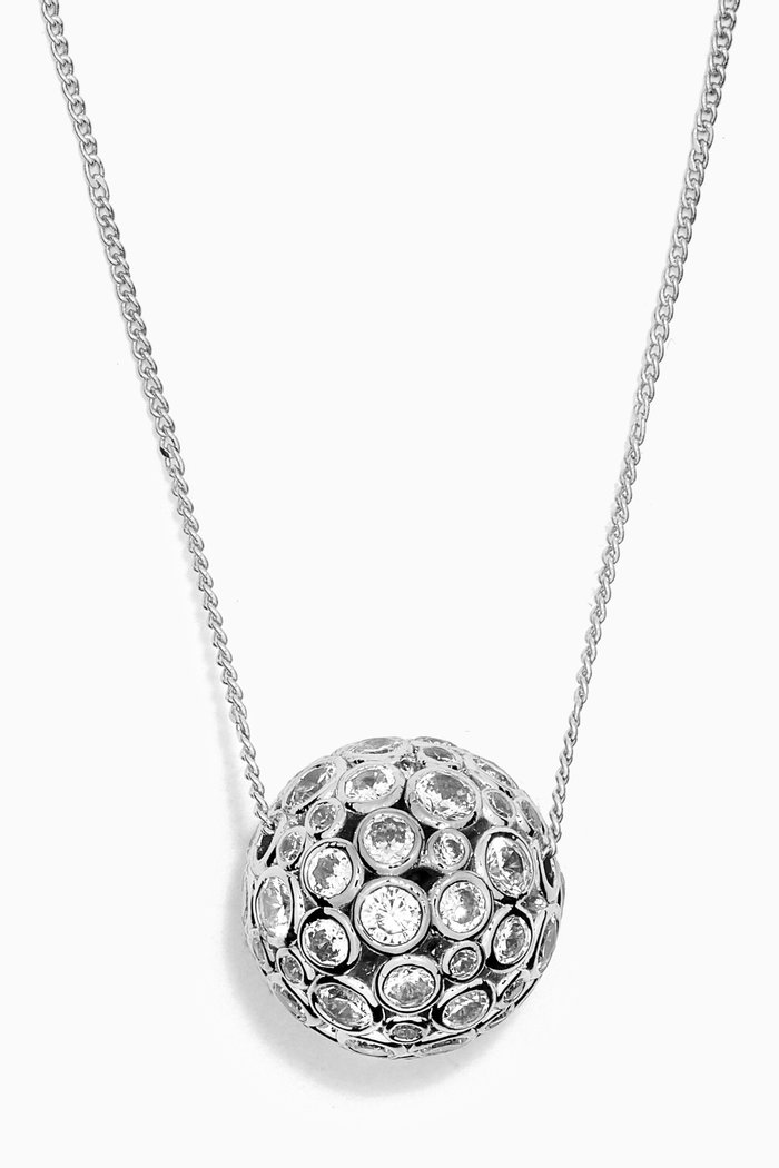 

On The Dot Sphere Pendant Necklace in Metal, Silver