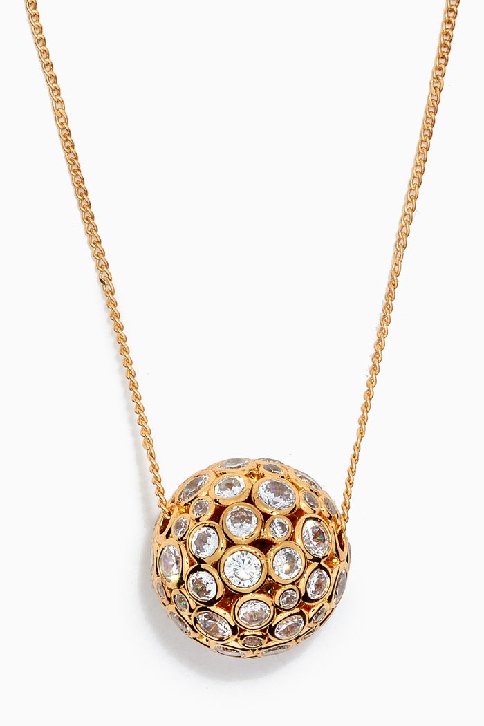 

On The Dot Sphere Pendant Necklace in Metal, Gold