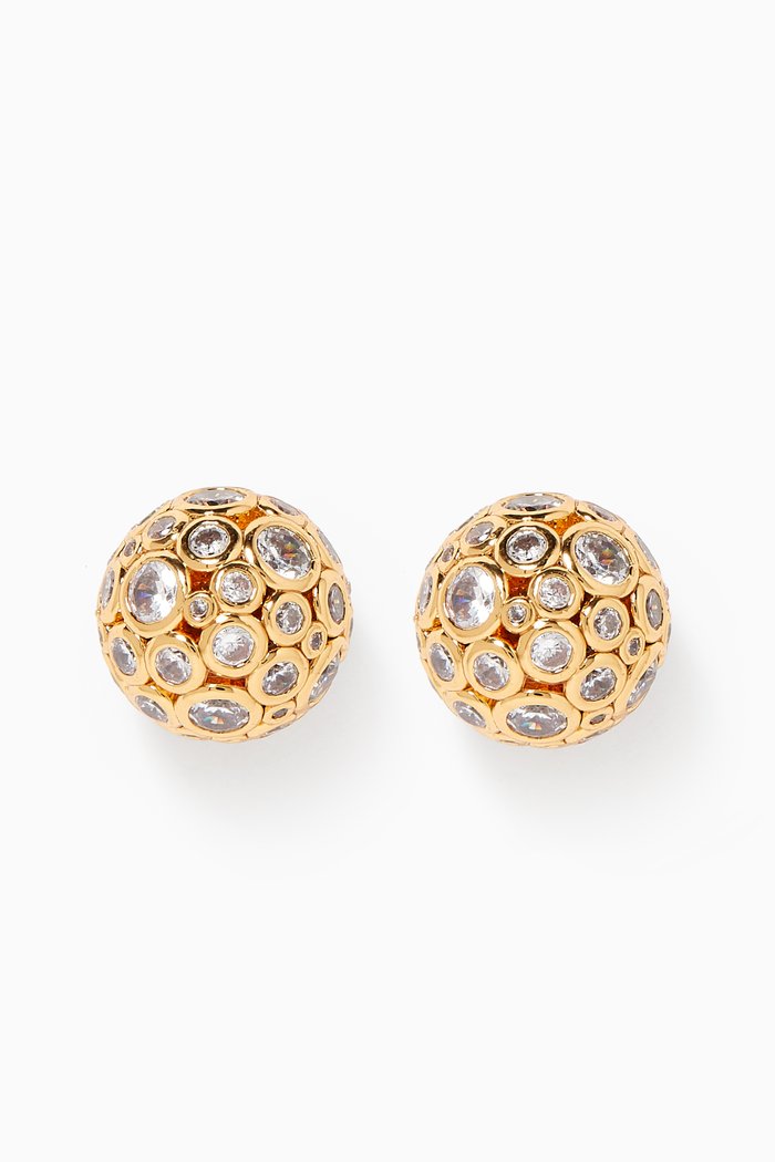 

On The Dot Sphere Stud Earrings in Metal, Neutral