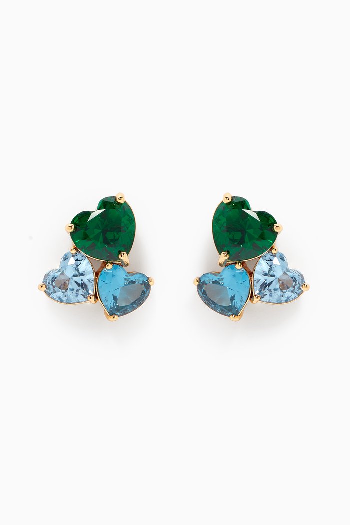 

My Love Cluster Earrings in Metal, Blue