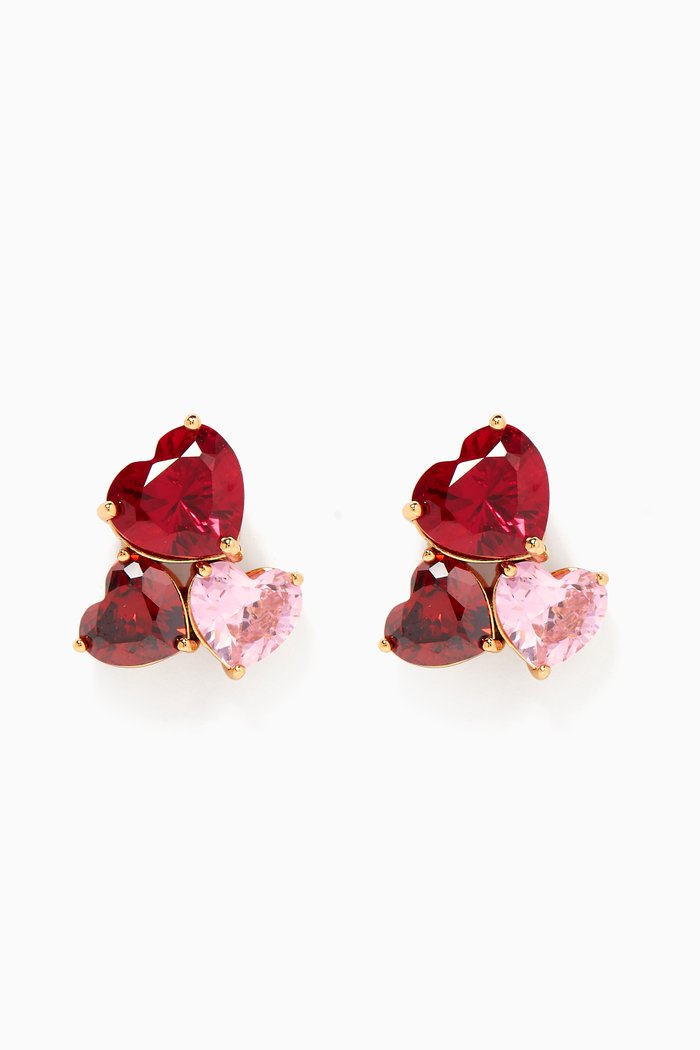 

My Love Cluster Earrings in Metal, Pink
