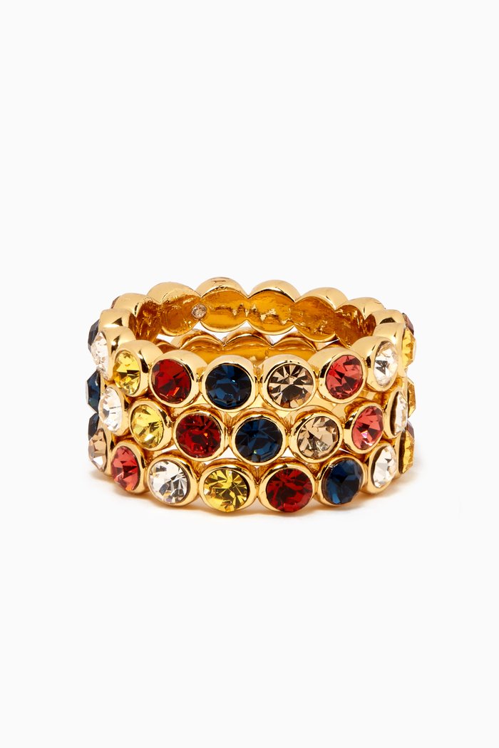 

On The Dot Stacking Ring in Metal, Red