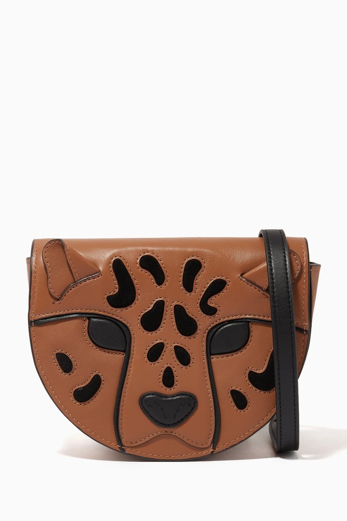

Lucy 3D Leopard Crossbody Bag in Smooth-leather, Multicolour