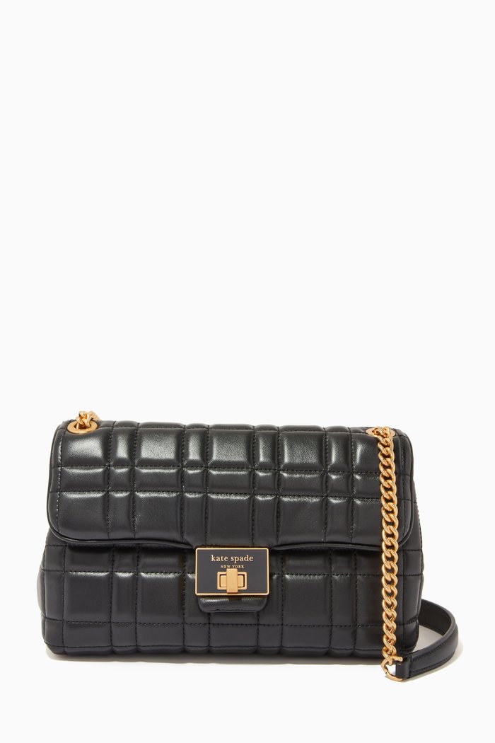 

Medium Evelyn Bag in Quilted Leather, Black