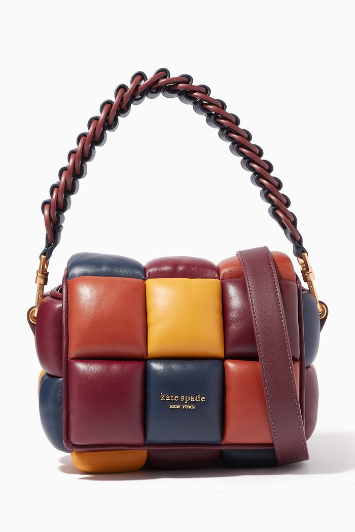 

Large Rubix Crossbody Bag in Quilted Leather, Multicolour