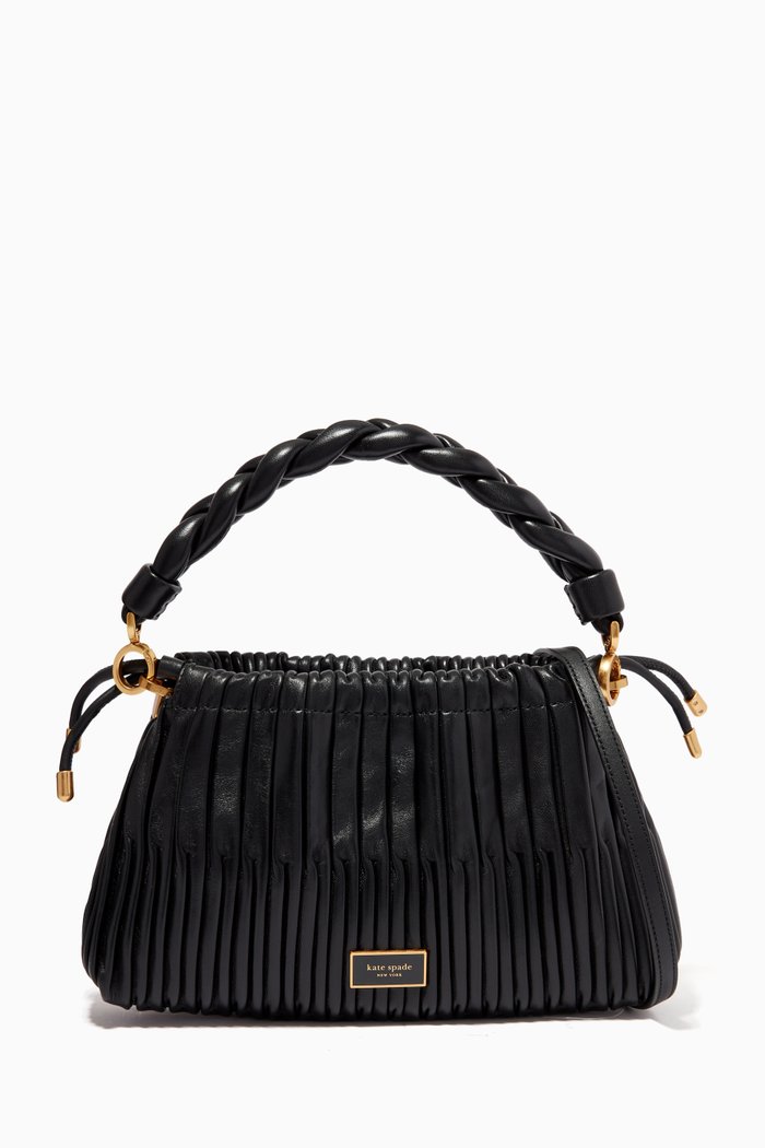 

Small Meringue Crossbody Bag in Leather, Black