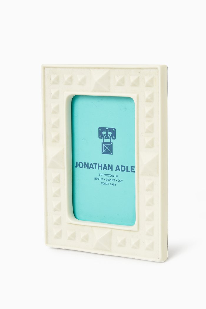 Charade Studded Photo Frame, 4 x 6", White