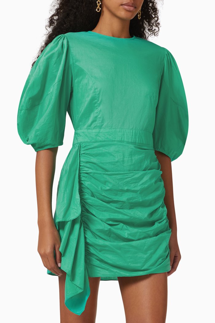 

Pia Mini Dress in Cotton Cambric, Green