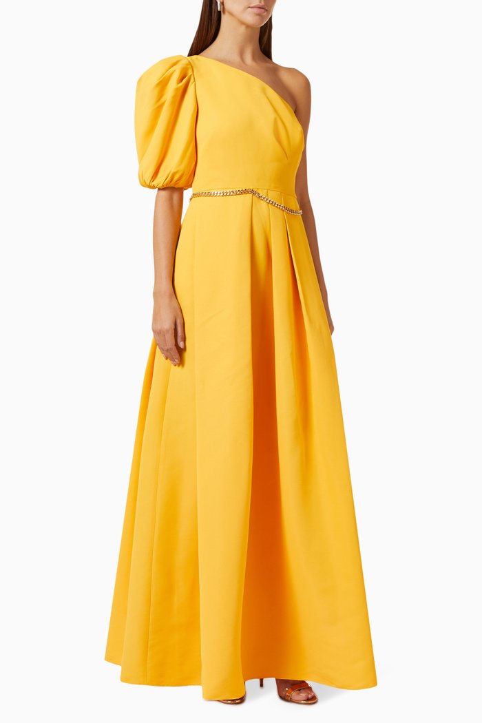 

Solein Gown in Faille, Yellow