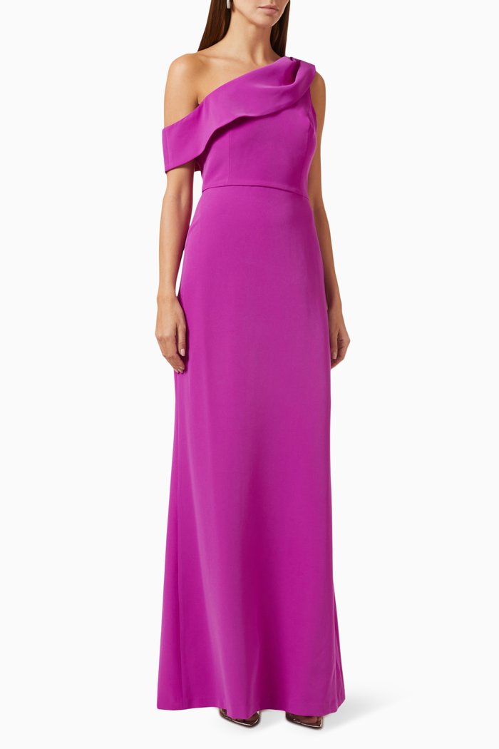 

Davis Gown in Stretch Crepe, Pink