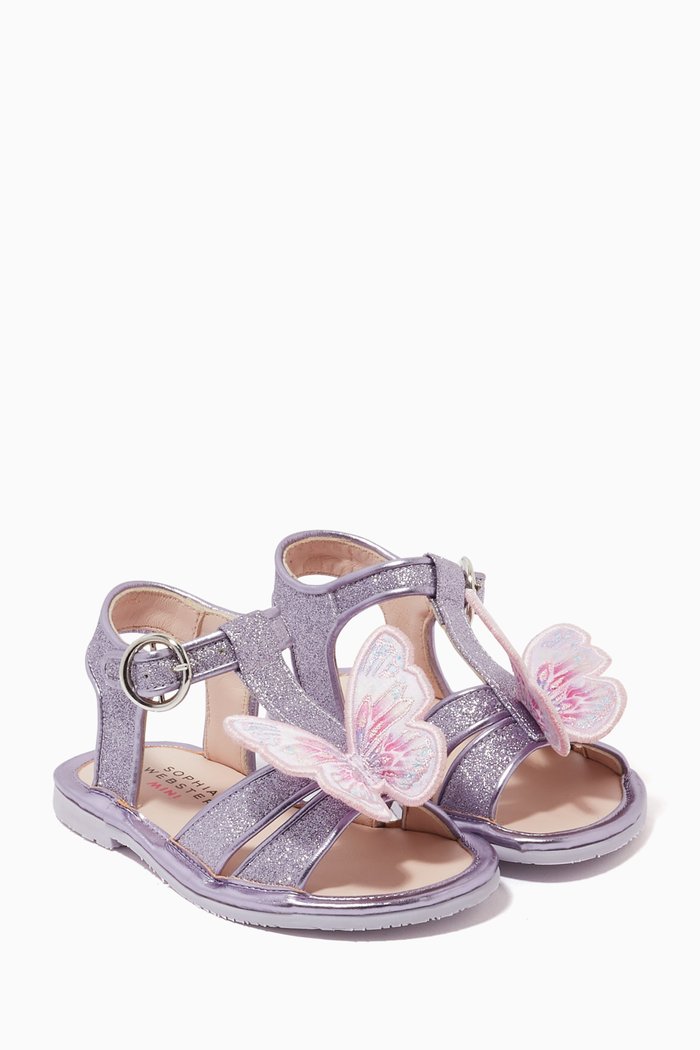 

Celeste Butterfly Sandals in Glitter, Purple