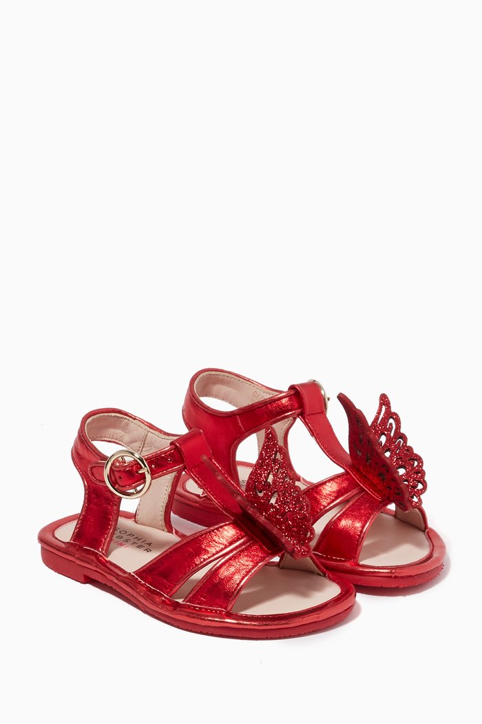 

Celeste Sandals in Leather, Red