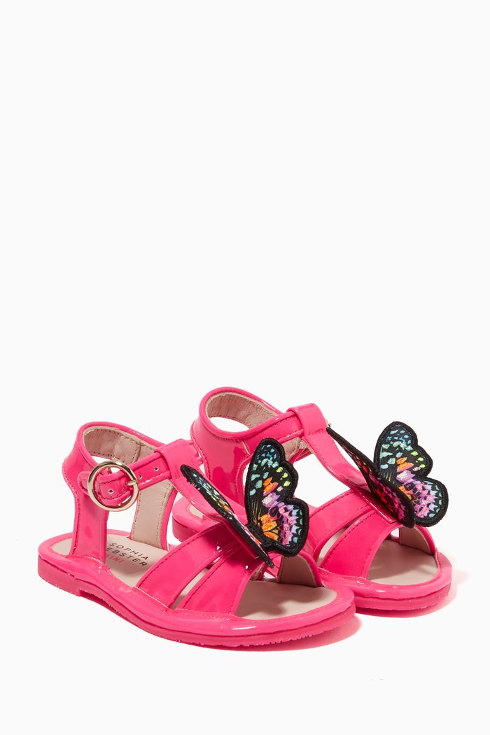 

Celeste Butterfly Sandals in Patent Leather, Pink