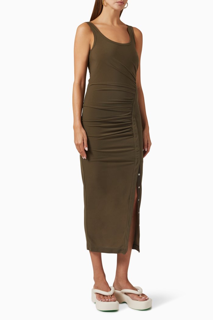 

Twist Tank Dress in Cotton, Brown