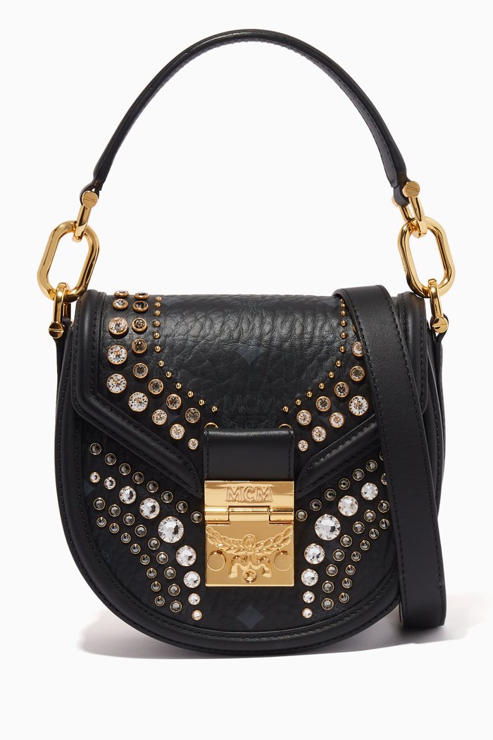 

Mini Tracy Shoulder Bag in Crystal Visetos, Black
