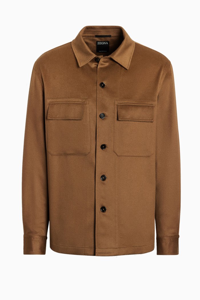 

Overshirt in Cashmere, Brown