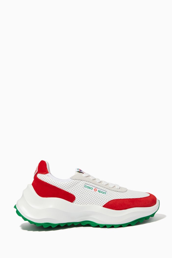 

Atlantis Sneakers in Perforated Leather & Suede, White