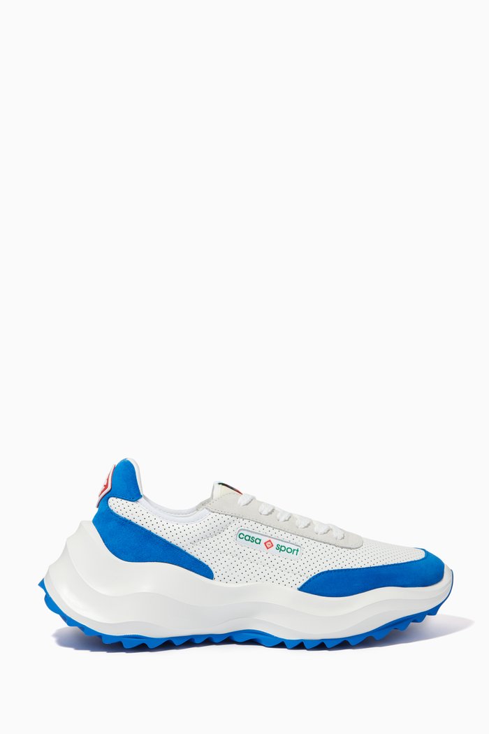 

Atlantis Sneakers in Perforated Leather & Suede, White