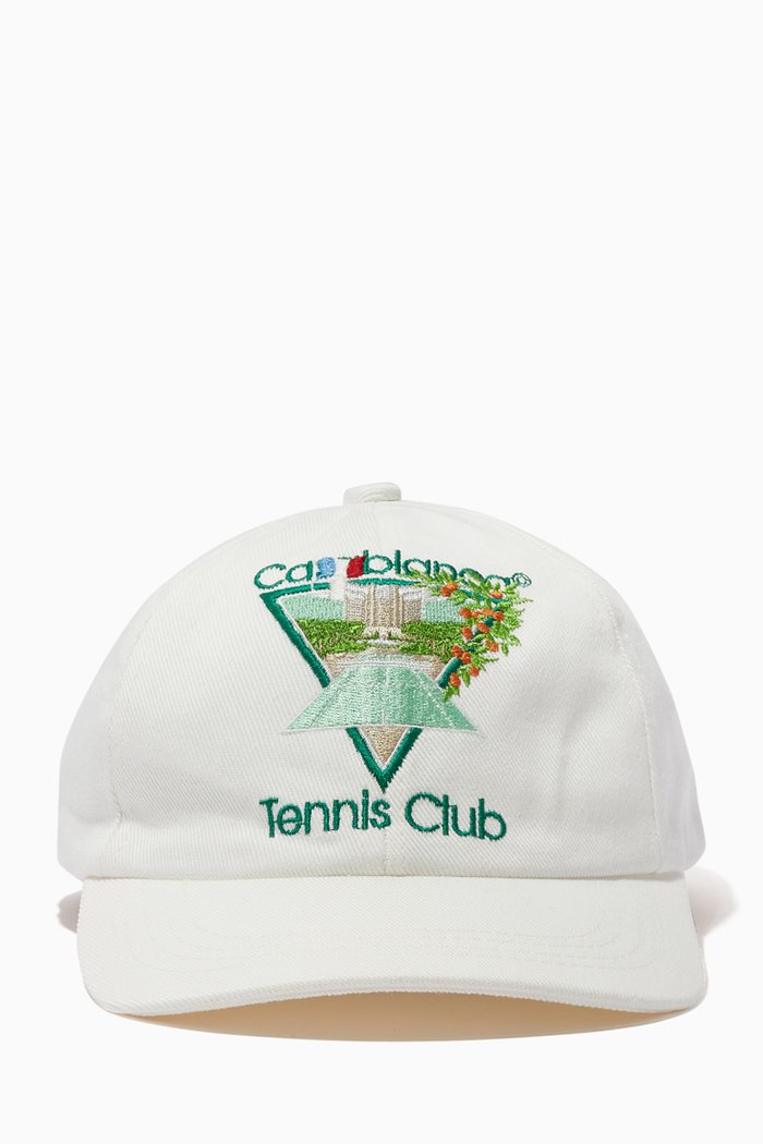 

Tennis Club Icon Cap in Cotton Twill, White