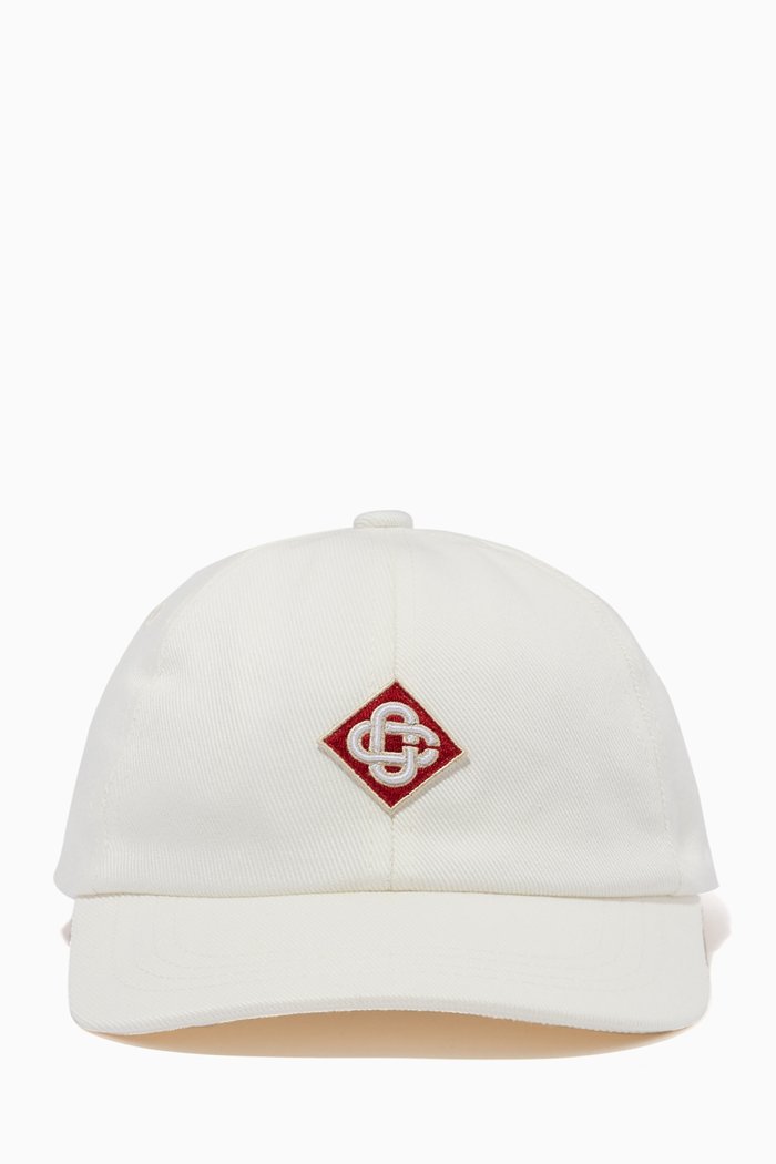 

Tennis Club Icon Cap in Cotton Twill, White