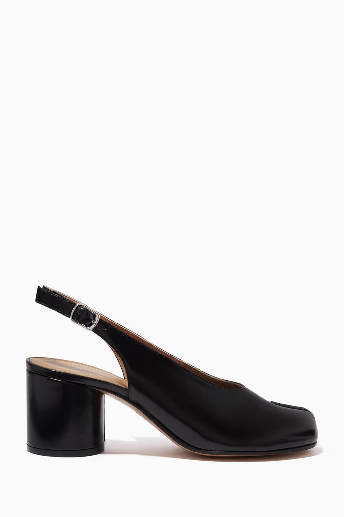 

Tabi Court Sandals in Patent Leather, Black