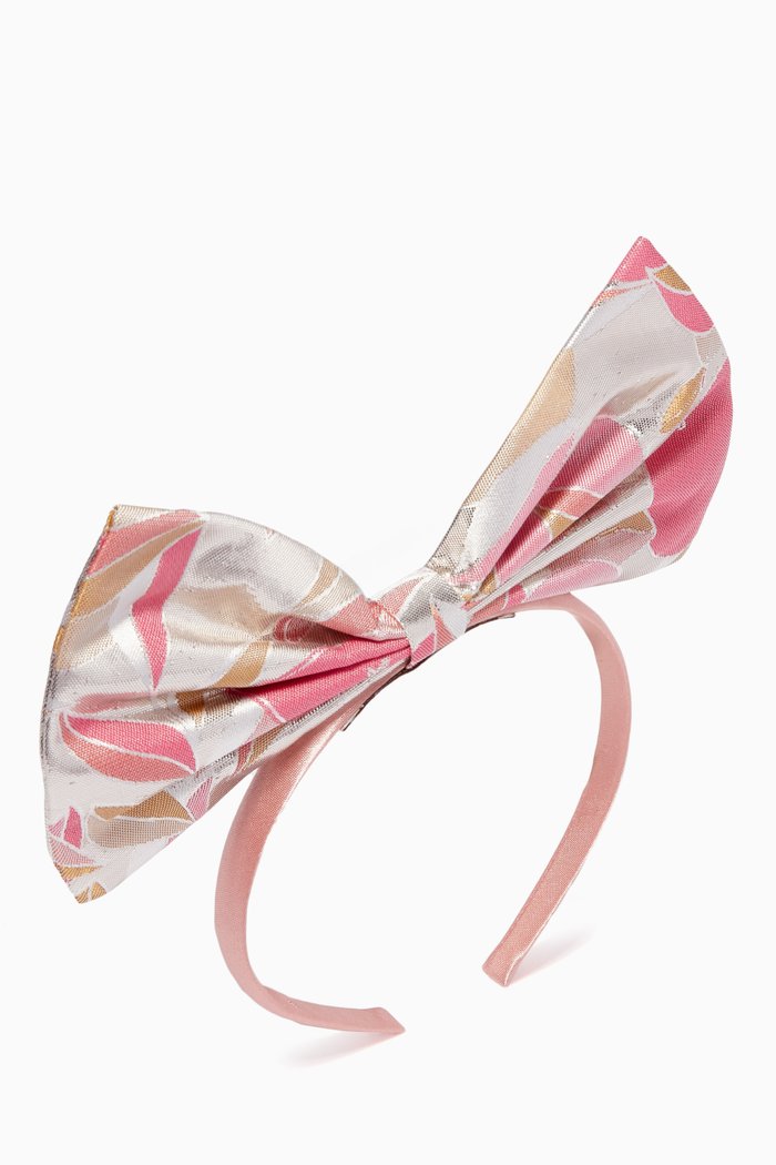 

Bow Hairband in Cotton-blend, Pink