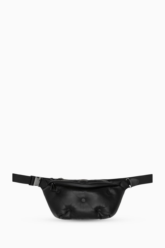 

Glam Slam Belt Bag in Quilted Leather, Black