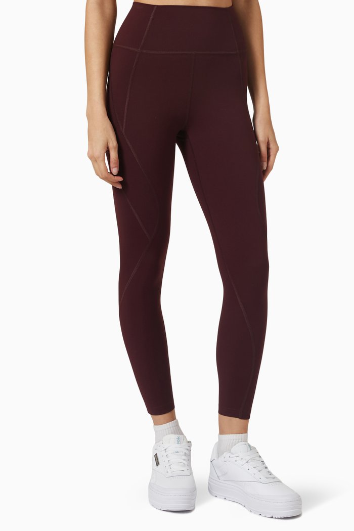 

Force Majeure High-waist 7/8 Leggings in Nylon, Burgundy