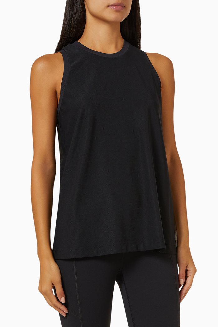 

Fluid Tank Top in Kinetic Sports Fabric, Black