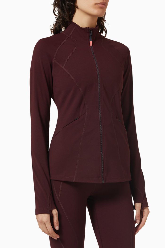 

Swift Vixen Running Jacket in Nylon, Burgundy