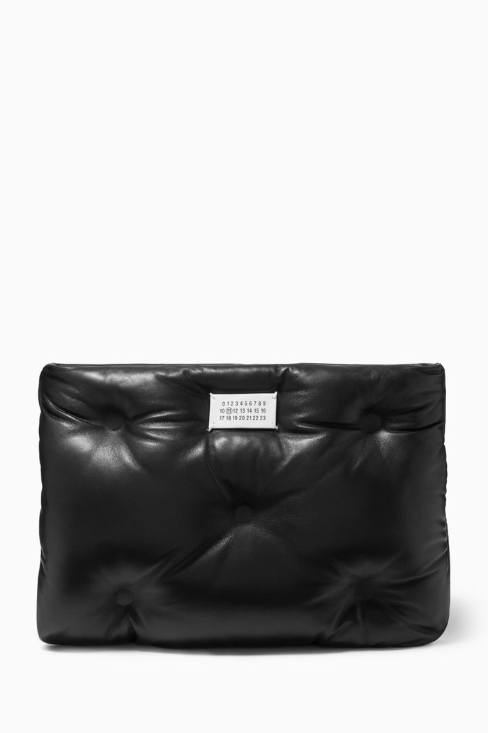 

Glam Slam Clutch in Quilted Nappa, Black