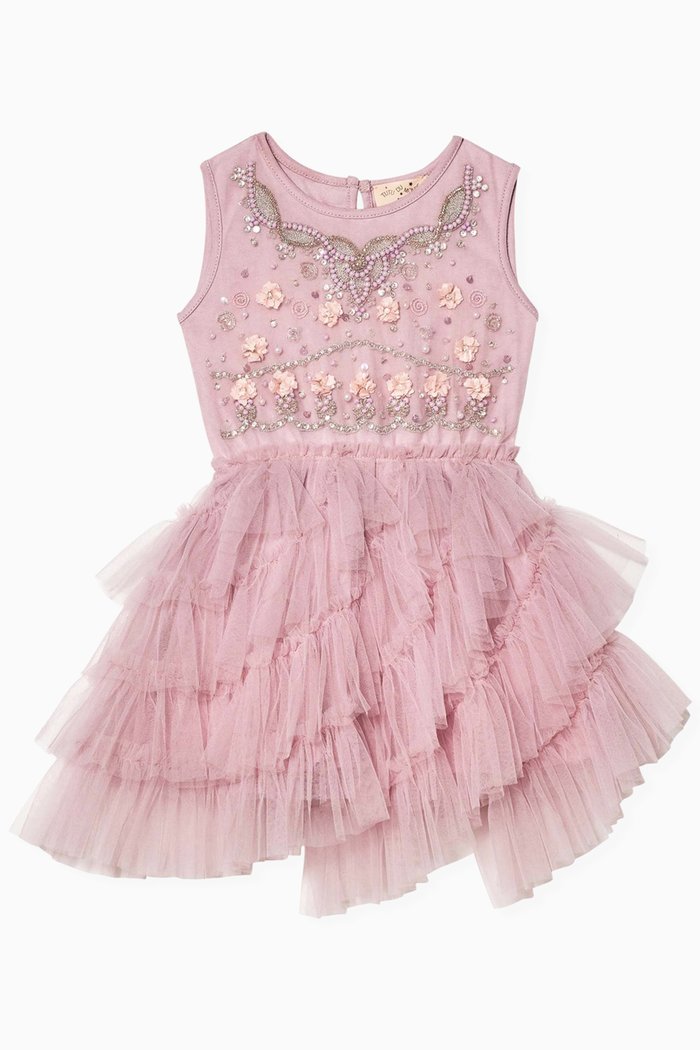 

Bebe Gala Tulle Dress in Cotton & Nylon, Purple