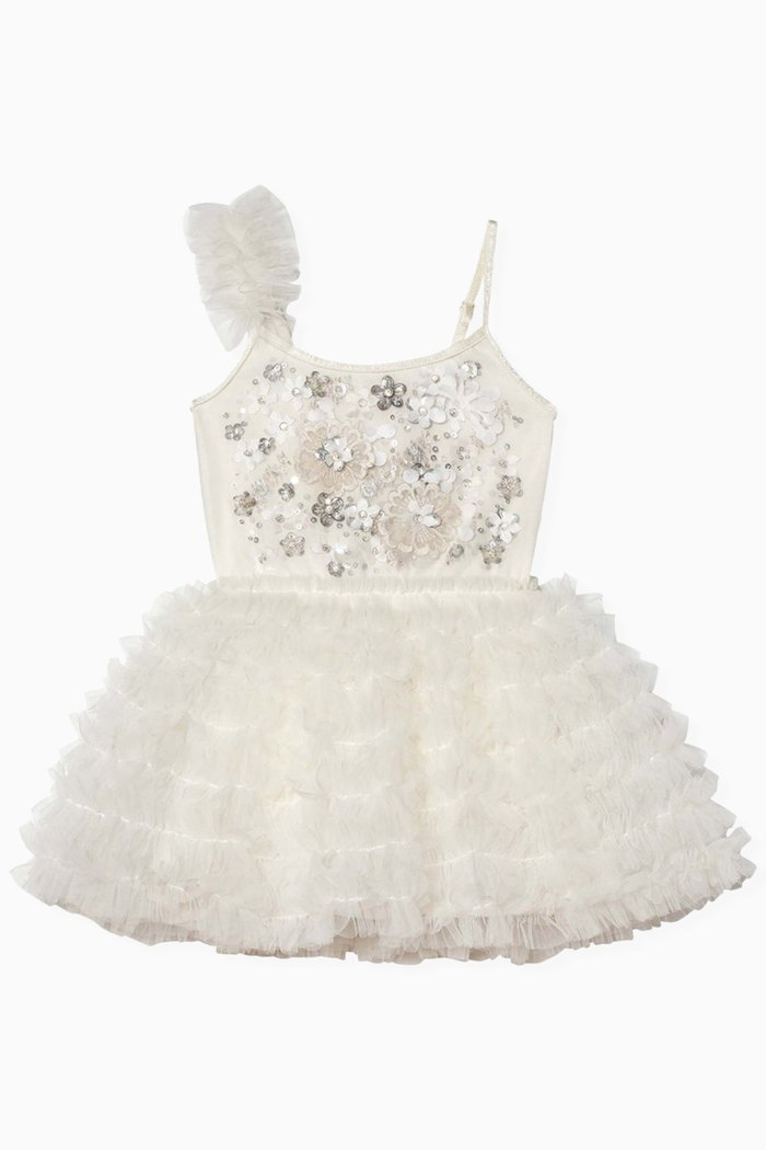 

Bebe Chateau Tutu Dress in Cotton & Nylon, White
