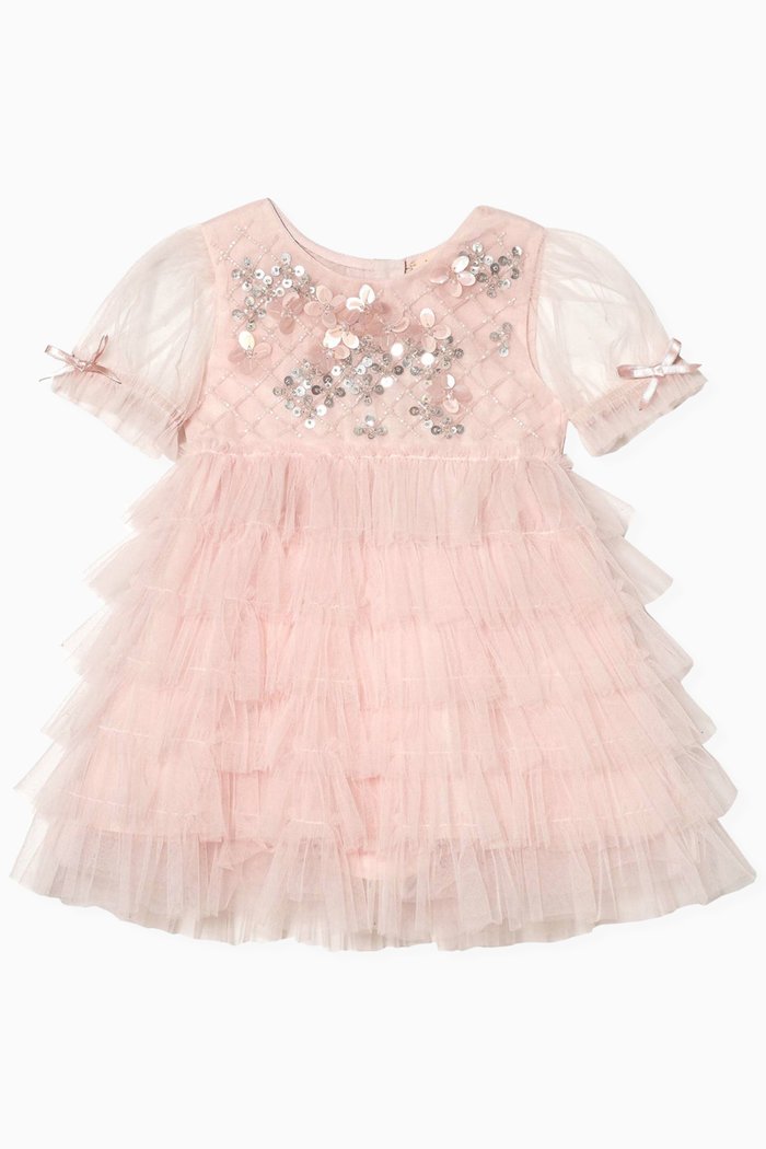 

Bebe Chelsea Tulle Dress in Cotton & Nylon, Pink